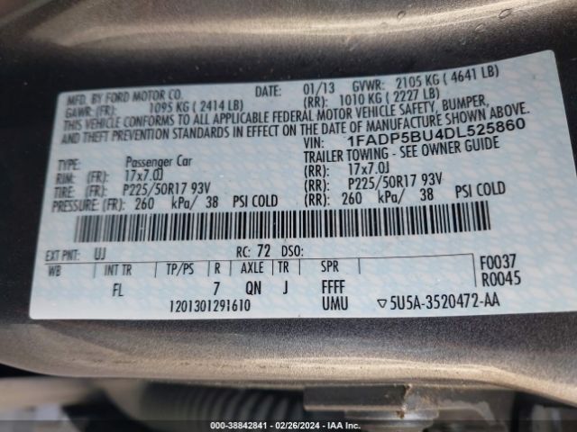 Photo 8 VIN: 1FADP5BU4DL525860 - FORD C-MAX HYBRID 