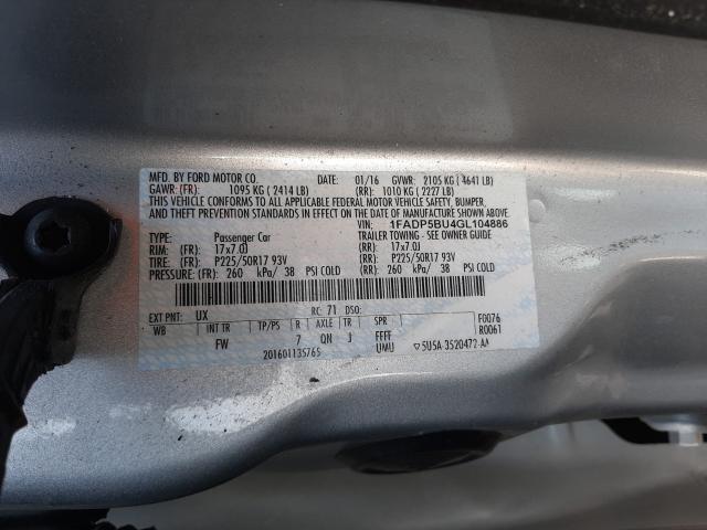 Photo 9 VIN: 1FADP5BU4GL104886 - FORD C-MAX SEL 