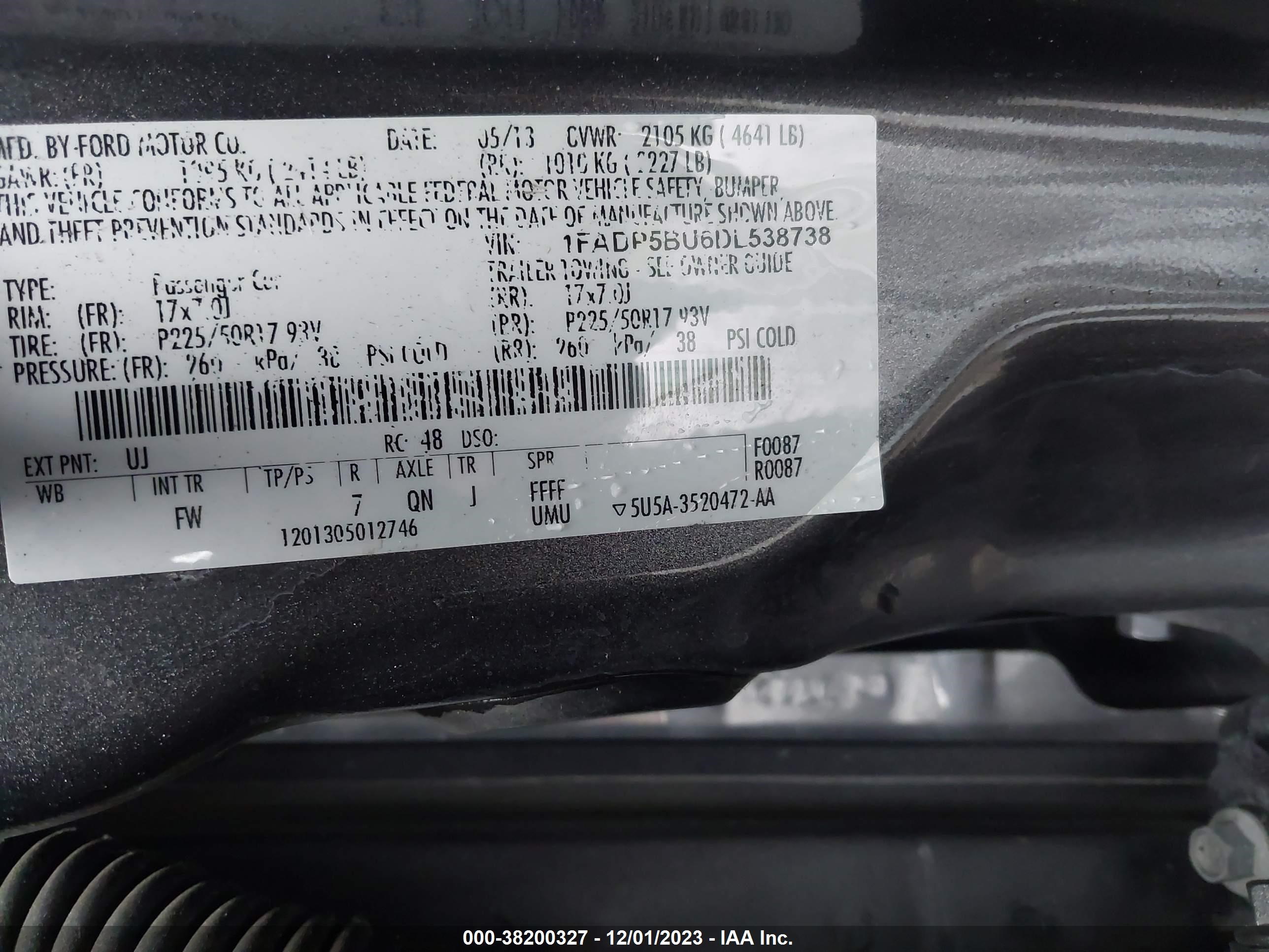 Photo 8 VIN: 1FADP5BU6DL538738 - FORD C-MAX 