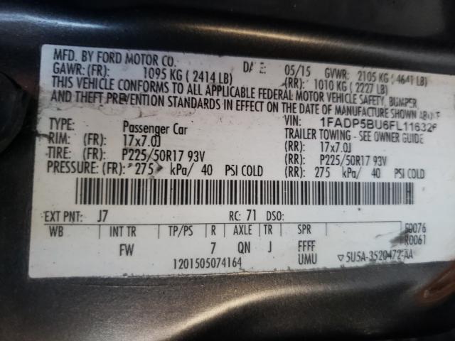 Photo 9 VIN: 1FADP5BU6FL116326 - FORD C-MAX SEL 