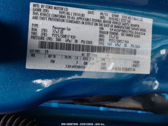 Photo 8 VIN: 1FADP5BU7DL554334 - FORD C-MAX HYBRID 