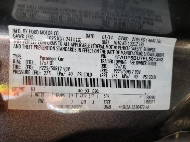 Photo 9 VIN: 1FADP5BU7EL501392 - FORD C-MAX SEL 