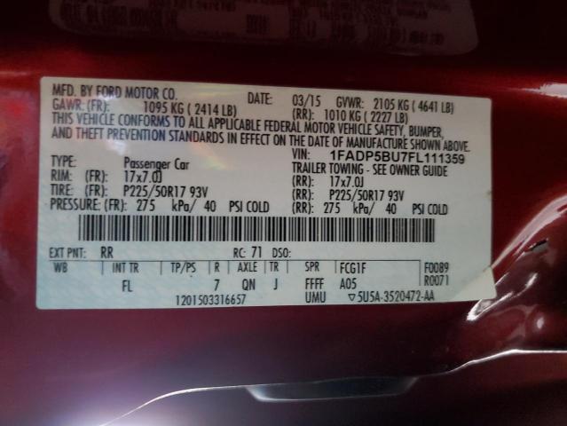 Photo 11 VIN: 1FADP5BU7FL111359 - FORD CMAX 