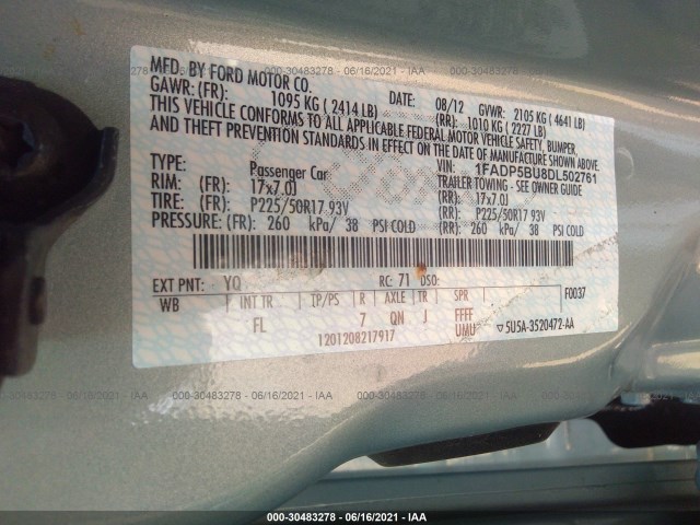 Photo 8 VIN: 1FADP5BU8DL502761 - FORD C-MAX HYBRID 