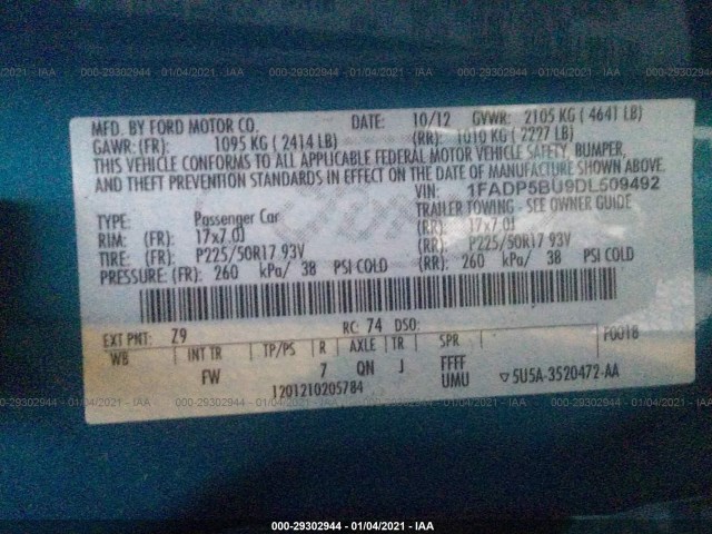 Photo 8 VIN: 1FADP5BU9DL509492 - FORD C-MAX 