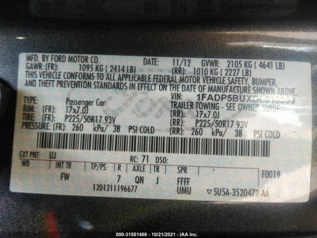 Photo 8 VIN: 1FADP5BUXDL510599 - FORD C-MAX 