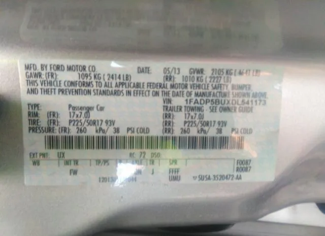 Photo 8 VIN: 1FADP5BUXDL541173 - FORD C-MAX HYBRID 