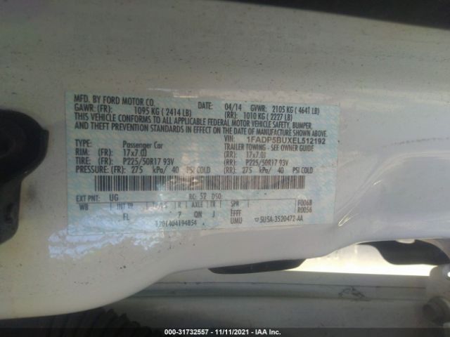 Photo 8 VIN: 1FADP5BUXEL512192 - FORD C-MAX HYBRID 