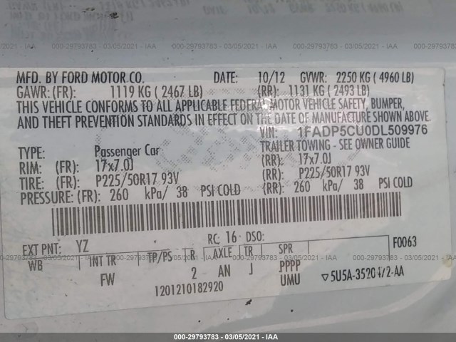 Photo 8 VIN: 1FADP5CU0DL509976 - FORD C-MAX ENERGI 