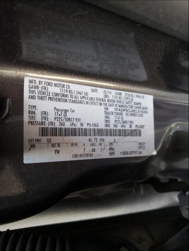 Photo 9 VIN: 1FADP5CU0EL515309 - FORD C-MAX PREM 