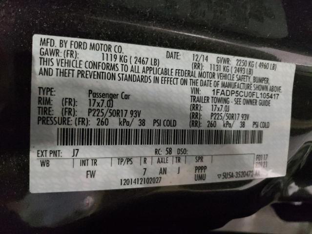 Photo 11 VIN: 1FADP5CU0FL105417 - FORD CMAX 