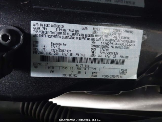 Photo 8 VIN: 1FADP5CU0GL103233 - FORD C-MAX ENERGI 