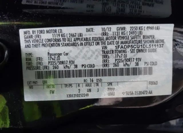 Photo 8 VIN: 1FADP5CU1DL511137 - FORD C-MAX 