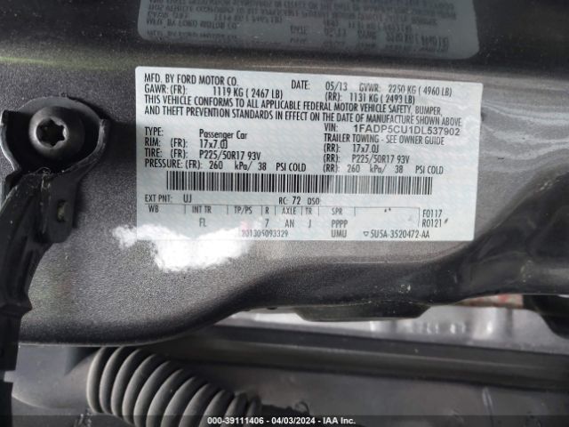 Photo 8 VIN: 1FADP5CU1DL537902 - FORD C-MAX ENERGI 