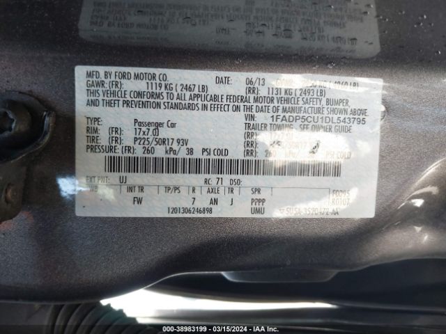 Photo 8 VIN: 1FADP5CU1DL543795 - FORD C-MAX ENERGI 