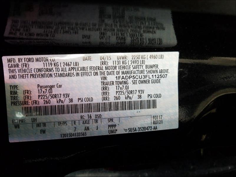 Photo 9 VIN: 1FADP5CU3FL112507 - FORD C-MAX 