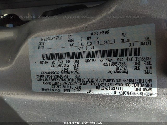 Photo 8 VIN: 1FADP5CU3GL110502 - FORD C-MAX ENERGI 