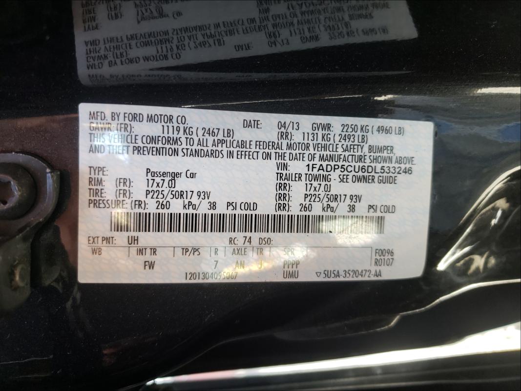 Photo 9 VIN: 1FADP5CU6DL533246 - FORD C-MAX PREM 