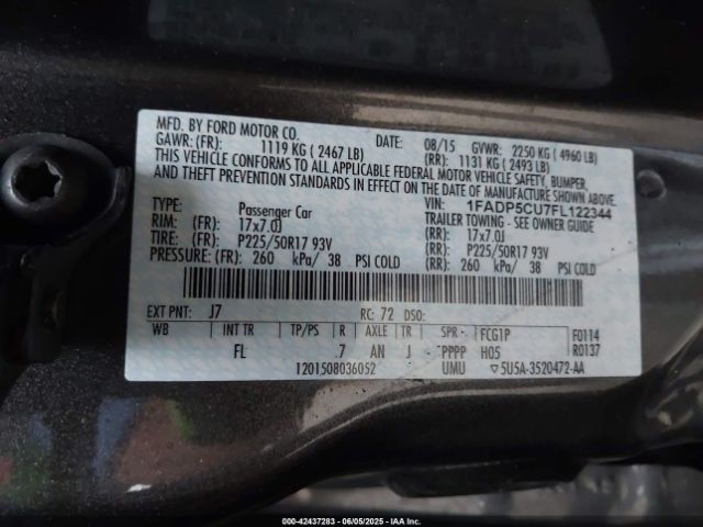 Photo 8 VIN: 1FADP5CU7FL122344 - FORD C-MAX 