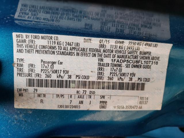 Photo 9 VIN: 1FADP5CU8FL107318 - FORD C-MAX 