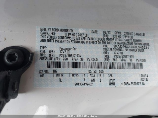 Photo 8 VIN: 1FADP5CU9DL545231 - FORD C-MAX 