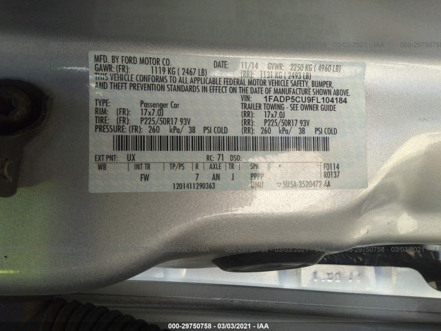 Photo 8 VIN: 1FADP5CU9FL104184 - FORD C-MAX 