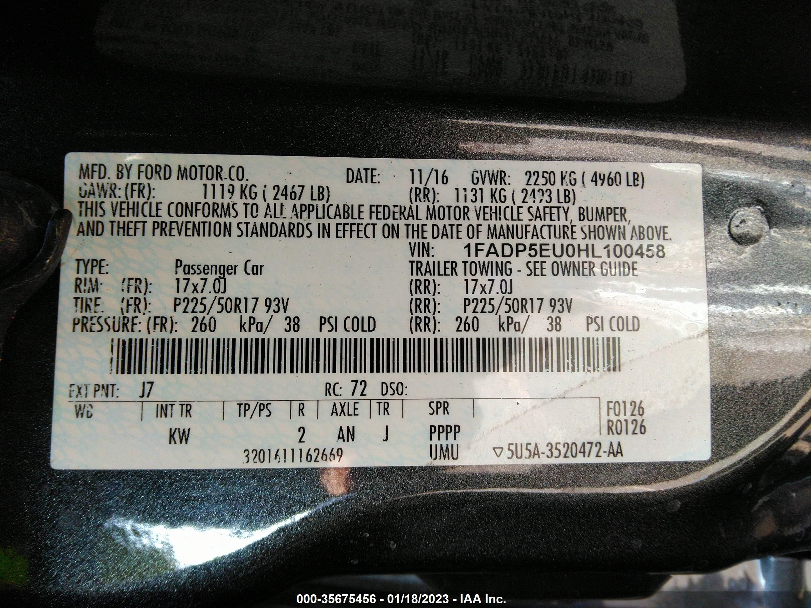 Photo 8 VIN: 1FADP5EU0HL100458 - FORD C-MAX 