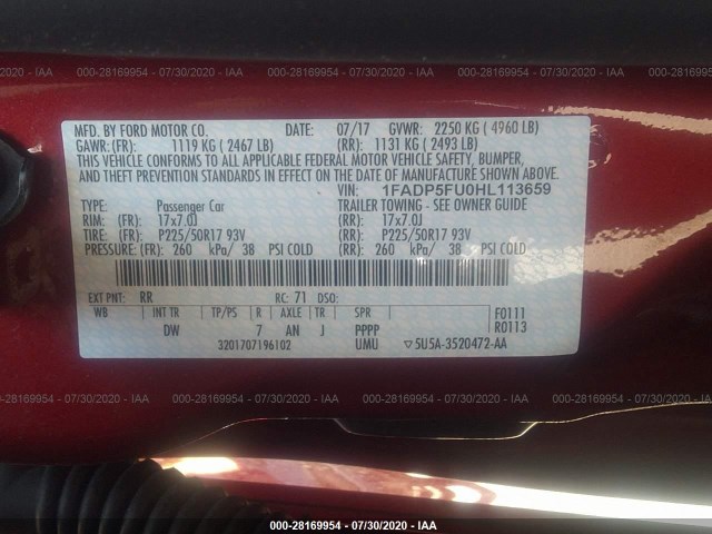 Photo 8 VIN: 1FADP5FU0HL113659 - FORD C-MAX ENERGI 