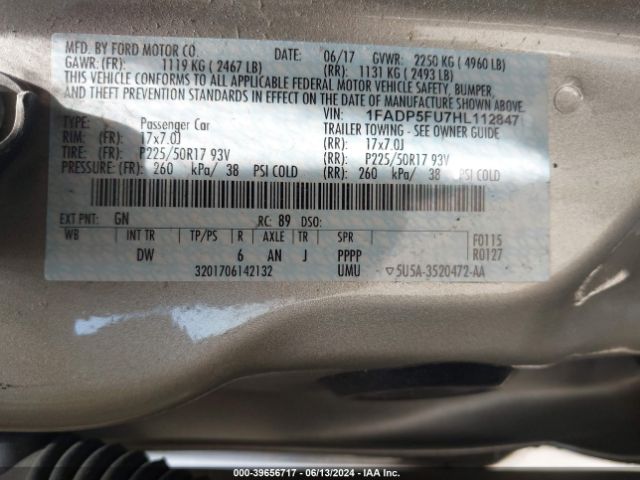 Photo 8 VIN: 1FADP5FU7HL112847 - FORD C-MAX 