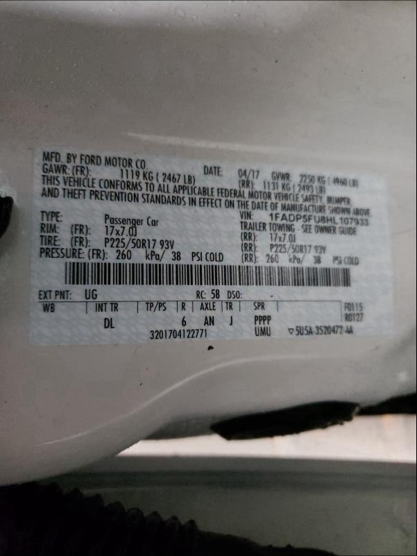 Photo 9 VIN: 1FADP5FU8HL107933 - FORD C-MAX TITA 