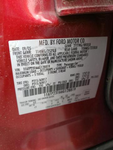 Photo 11 VIN: 1FAFP23166G128819 - FORD FIVE HUNDR 