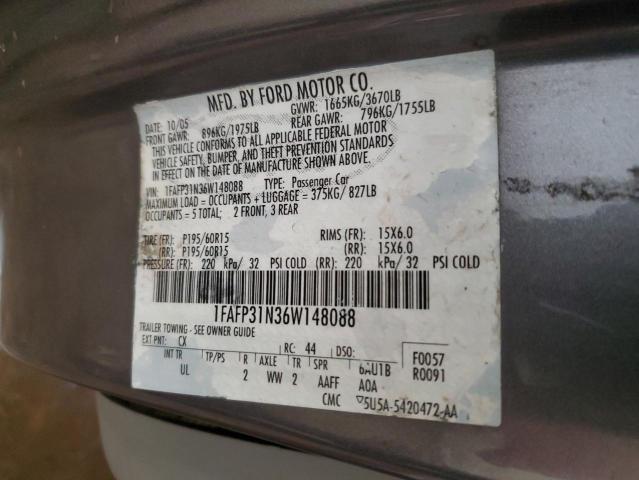 Photo 11 VIN: 1FAFP31N36W148088 - FORD FOCUS ZX3 