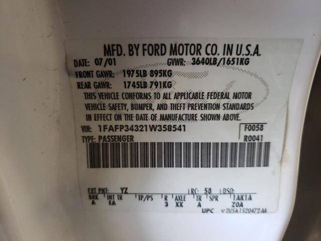 Photo 11 VIN: 1FAFP34321W358541 - FORD FOCUS SE 