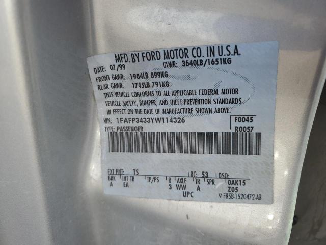 Photo 11 VIN: 1FAFP3433YW114326 - FORD FOCUS SE 