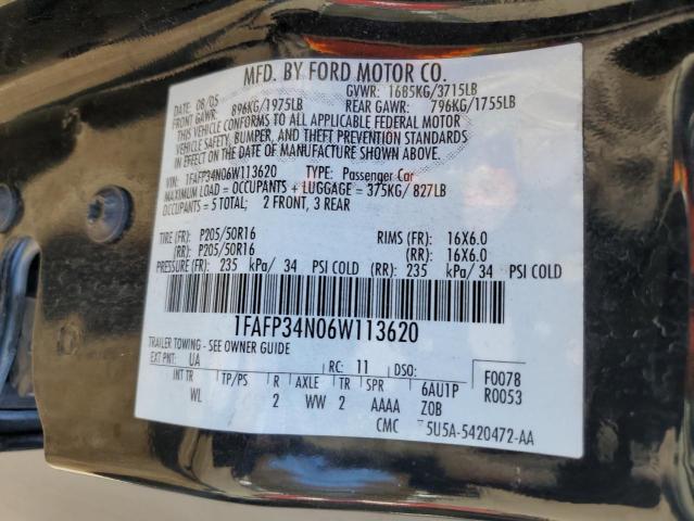 Photo 11 VIN: 1FAFP34N06W113620 - FORD FOCUS 