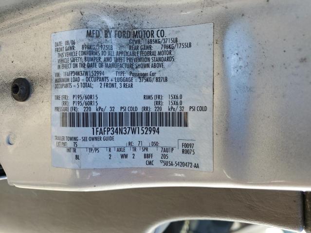 Photo 11 VIN: 1FAFP34N37W152994 - FORD FOCUS ZX4 