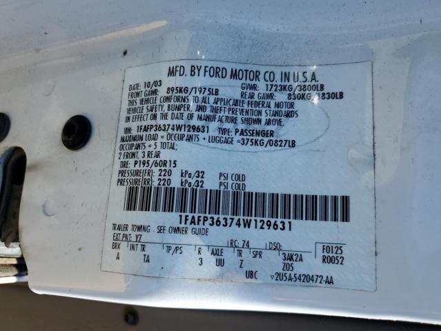 Photo 12 VIN: 1FAFP36374W129631 - FORD FOCUS SE 