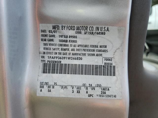 Photo 12 VIN: 1FAFP36391W246820 - FORD FOCUS 