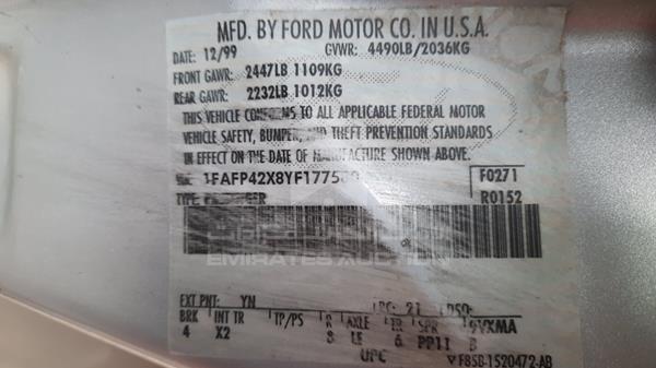 Photo 1 VIN: 1FAFP42X8YF177580 - FORD MUSTANG 