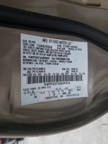 Photo 9 VIN: 1FAFP53275A269376 - FORD TAURUS SE 