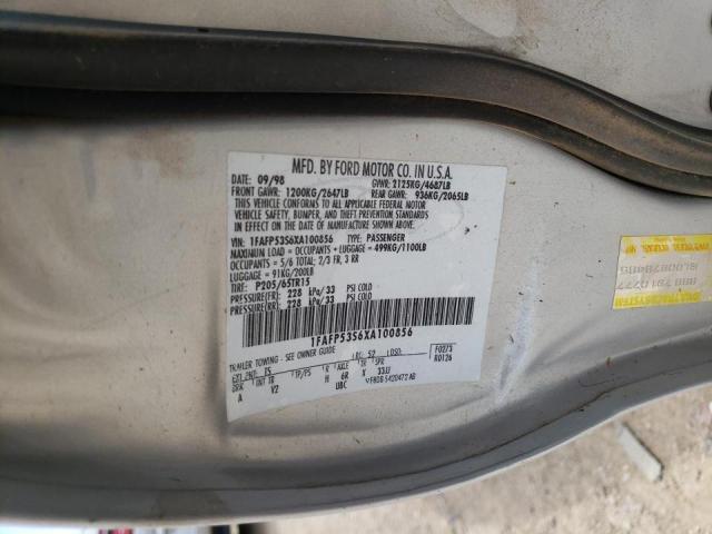 Photo 11 VIN: 1FAFP53S6XA100856 - FORD TAURUS SE 