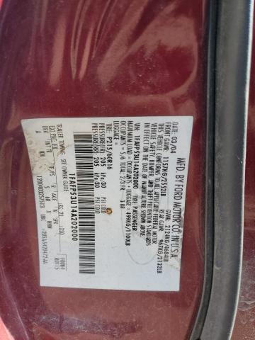 Photo 11 VIN: 1FAFP53U14A202000 - FORD TAURUS SE 