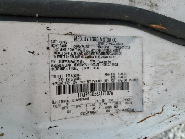 Photo 11 VIN: 1FAFP53U56A171076 - FORD TAURUS SE 