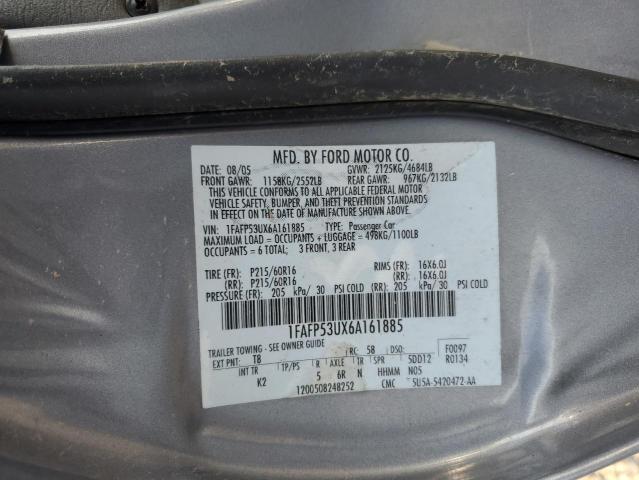 Photo 11 VIN: 1FAFP53UX6A161885 - FORD TAURUS 