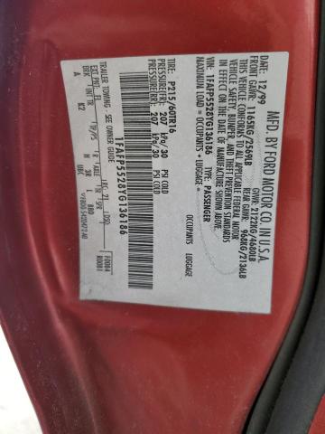 Photo 11 VIN: 1FAFP5528YG136186 - FORD TAURUS SES 