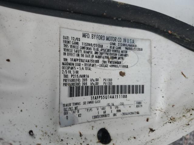 Photo 11 VIN: 1FAFP55U14A151188 - FORD TAURUS SES 