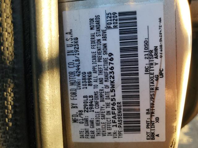 Photo 11 VIN: 1FAFP65L5WK236769 - FORD CONTOUR 