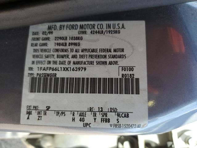 Photo 11 VIN: 1FAFP66L1XK163979 - FORD CONTOUR 