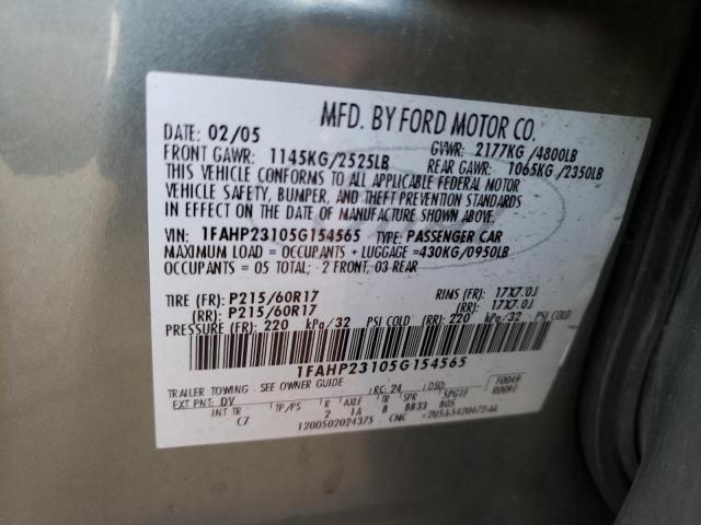 Photo 11 VIN: 1FAHP23105G154565 - FORD 500 