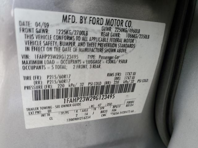 Photo 11 VIN: 1FAHP23W29G123495 - FORD TAURUS SE 